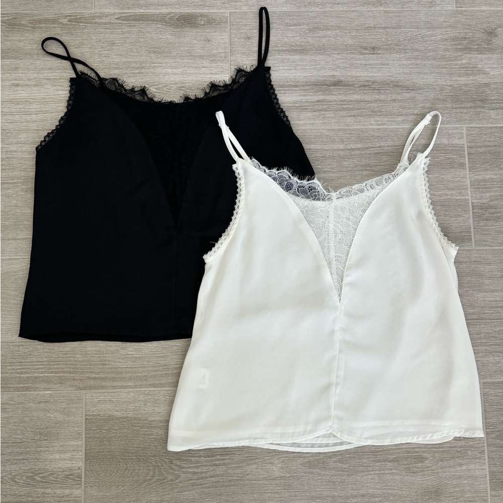 Lace Camisoles - Black and White (Size Small)
